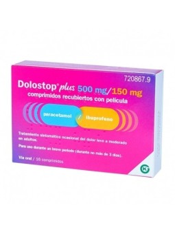 DOLOSTOP PLUS 500 MG/150 MG...