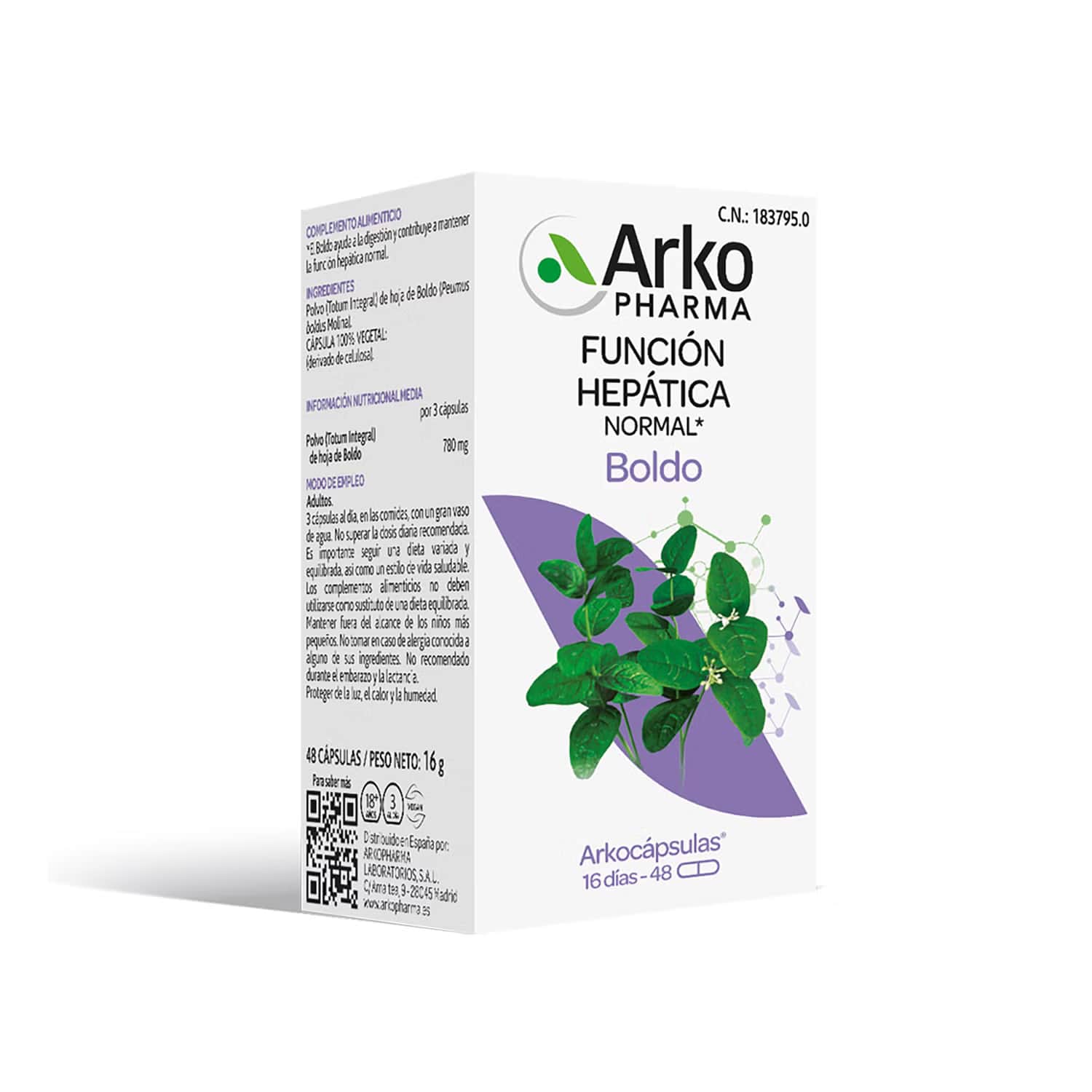 Arkopharma Arkocápsulas Boldo 260mg 48 cápsulas