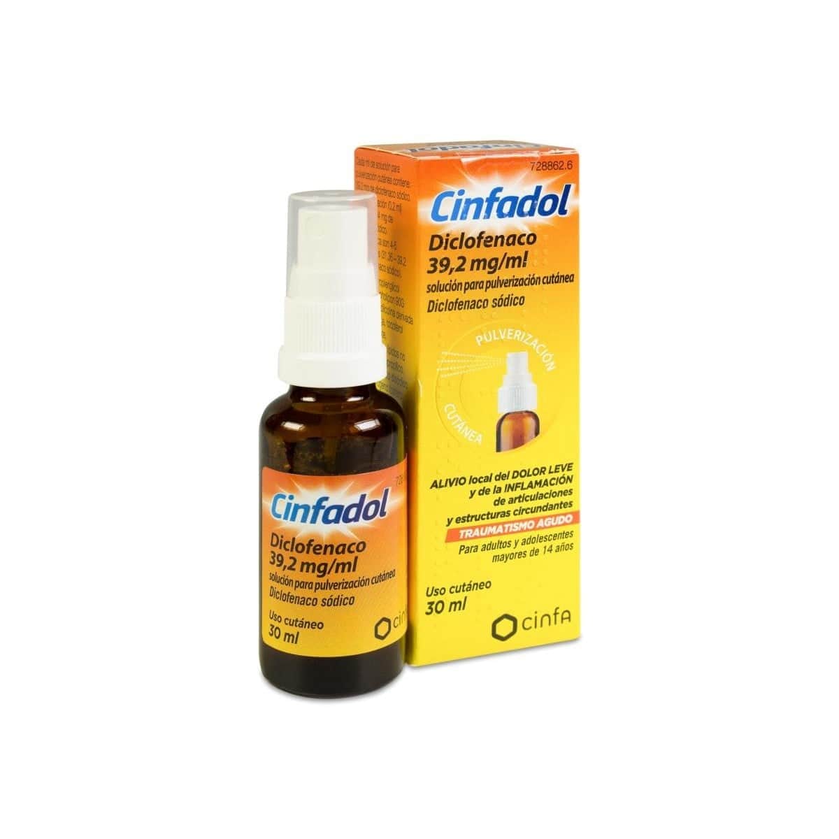 Cinfa Cinfadol Spray 39,2 mg/ml Pulverización cutánea 30 ml