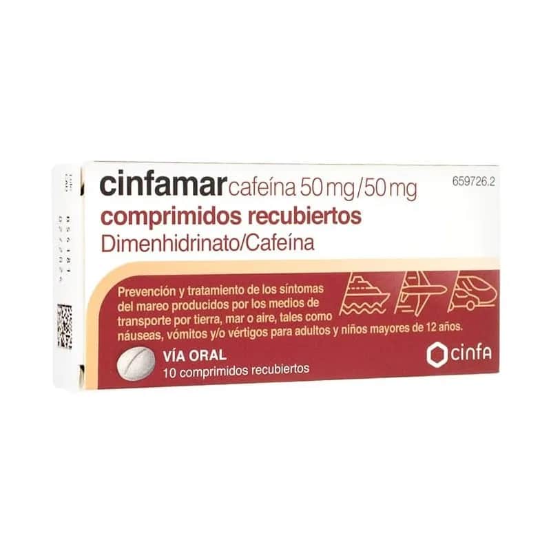 Cinfa Cafeína 50 mg 10 comprimidos recubiertos