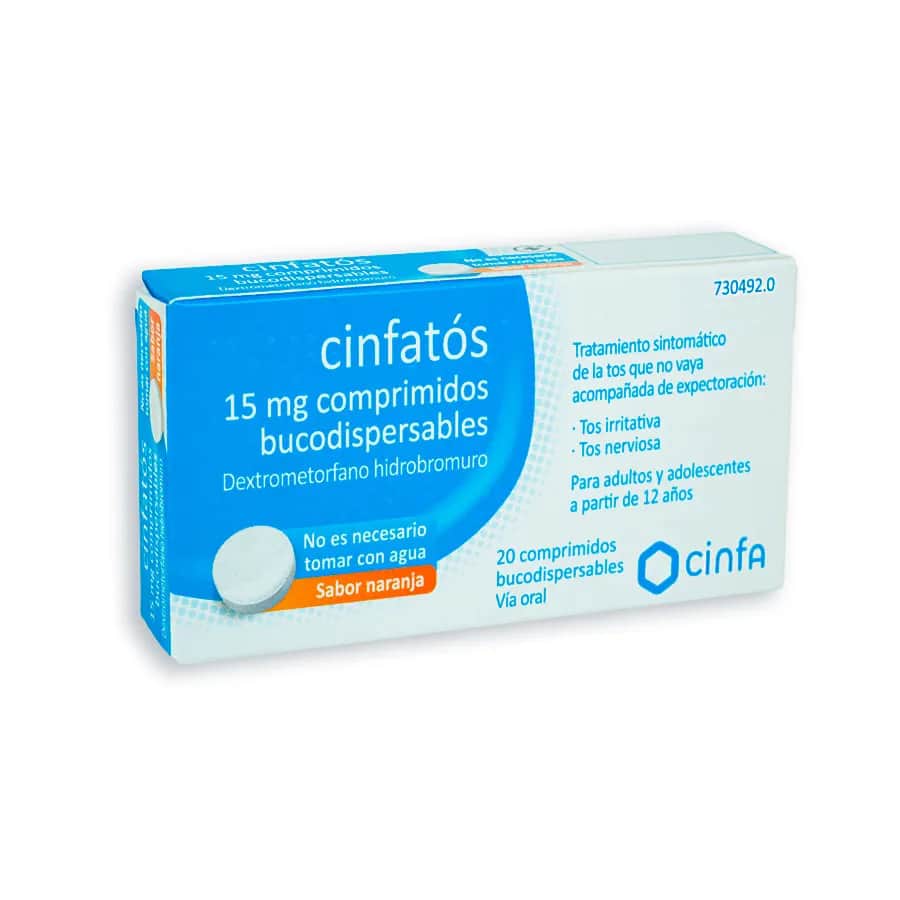 Cinfa Cinfatós Antitusivo Flas 15mg 20 comprimidos bucodispersables