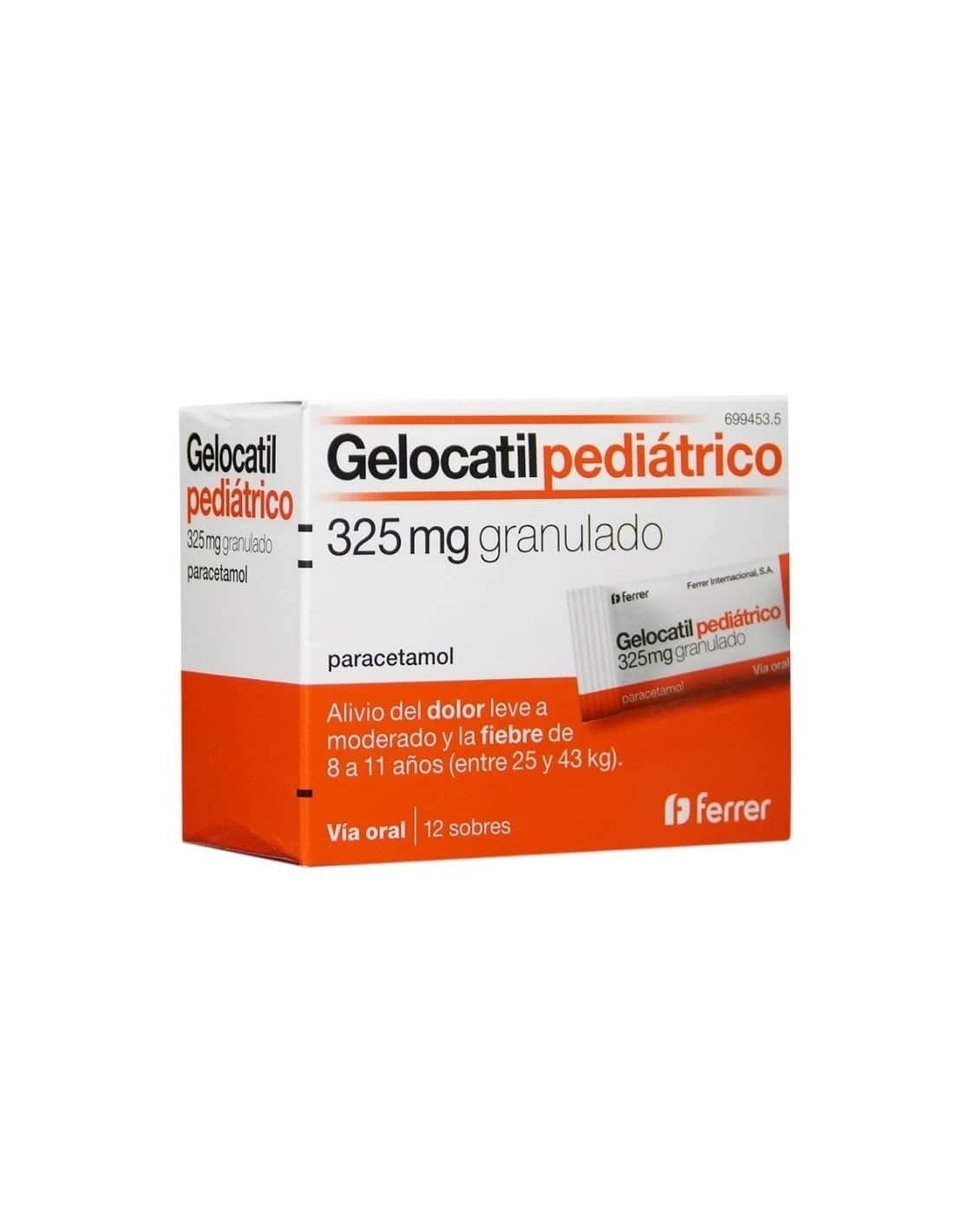 Gelocatil Pediátrico 325 mg 12 supositorios