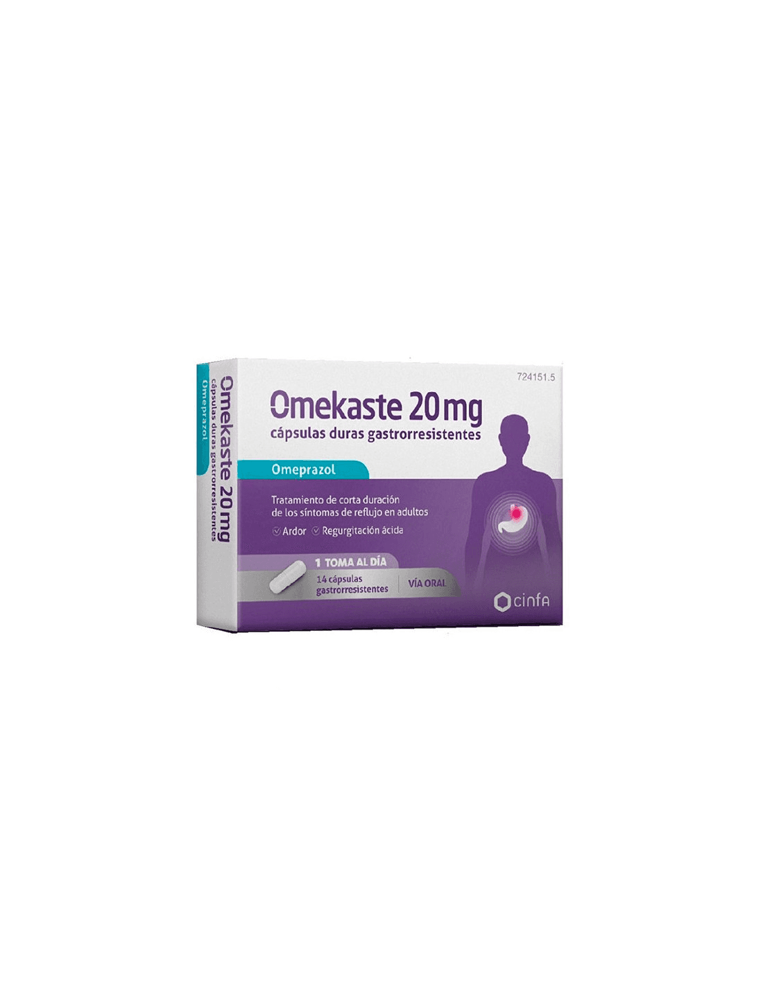Cinfa Omekaste 20mg 14 cápsulas