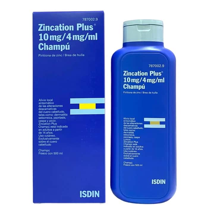 Isdin Zincation Plus 10 mg/ml + 4 mg/ml Champú medicinal 500ml